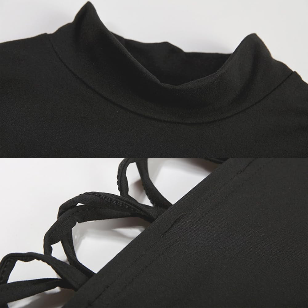 Robe Moulante Sexy Sans Manches Pour Femme - Fente Haute - Robe D'Halloween