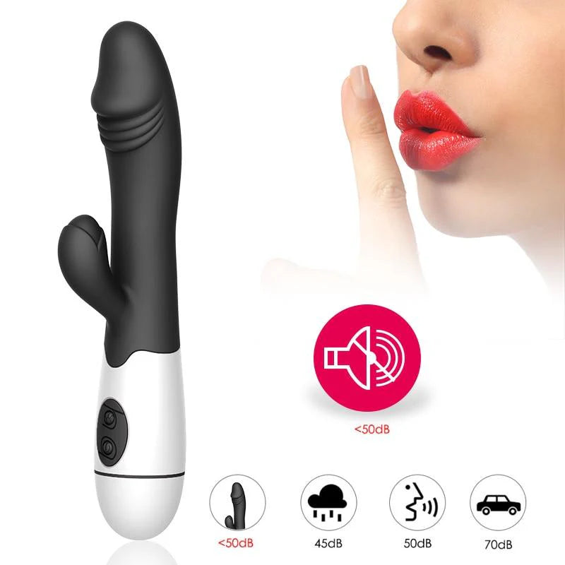 30 Speed Rechargeable Rabbit Vibrator Clit G Spot Women Sex Toy