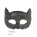 Cat Diamond Mask Sexy Half Face Eye Mask Masquerade Halloween Party Cosplay Mask Costume Props Male Female Role-Playing Toy